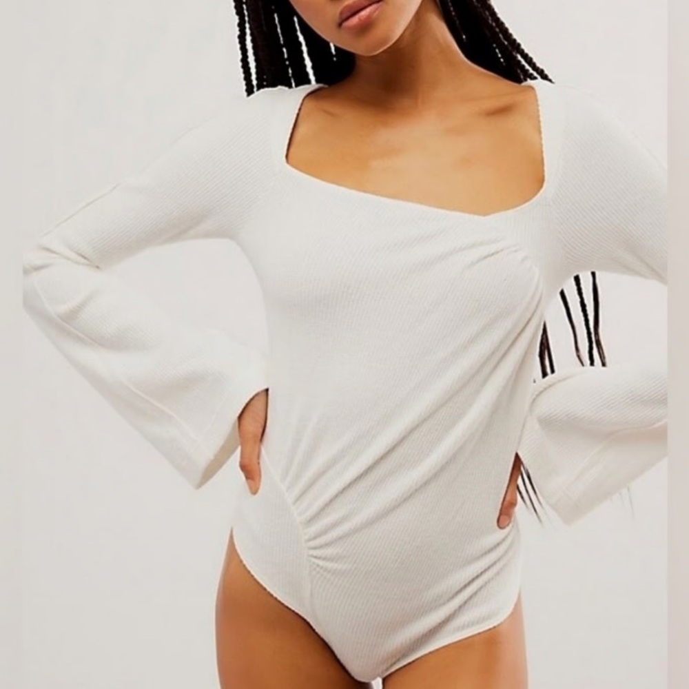 Free People On a Cloud White Bodysuit